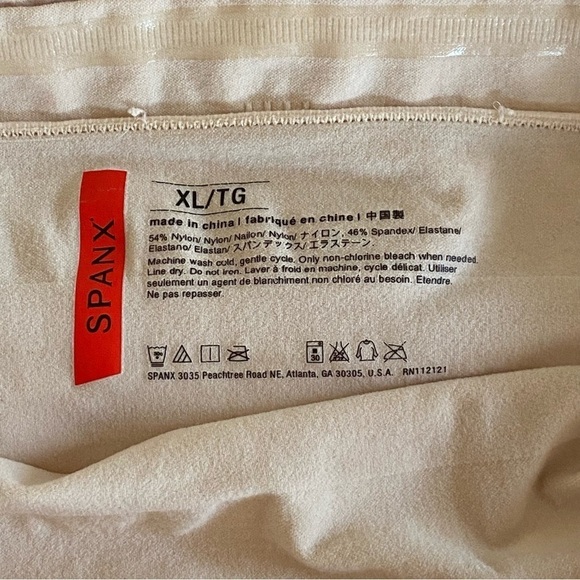 Spanx Shapewear Women Tummy Control High-Waisted Power Short Beige Size XL - Picture 4 of 5